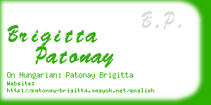 brigitta patonay business card